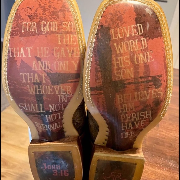 Mens Tim Haul John 3:16 boots - Picture 3 of 4